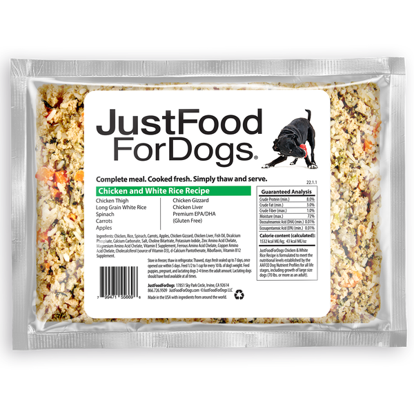 Chicken & White Rice Recipe (Small Box) JustFoodForDogs